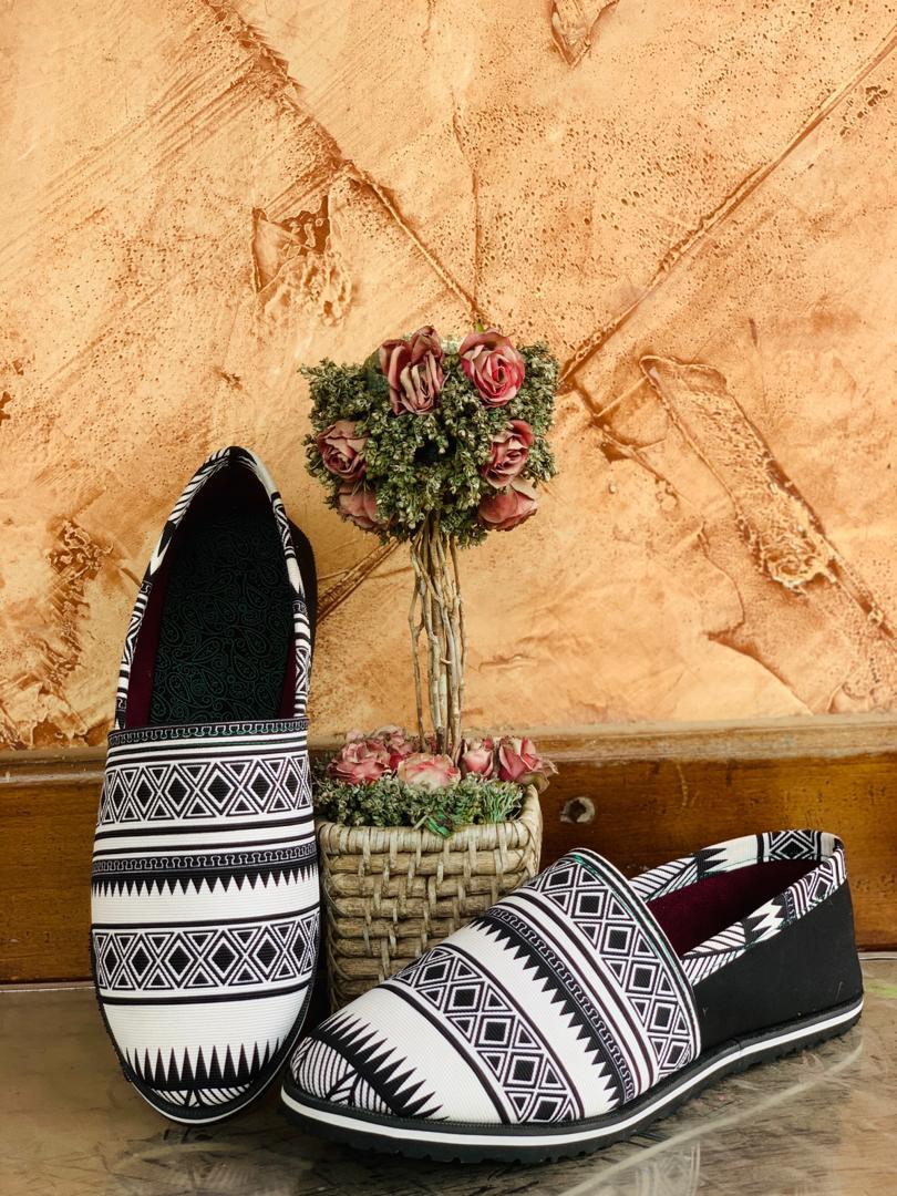 Espadrilles Mocassin Arc-en-ciel Noir